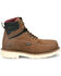 Image #2 - Justin Men's Bristol 6" Lace-Up Waterproof Moc Work Boots - Steel Toe, Brown, hi-res
