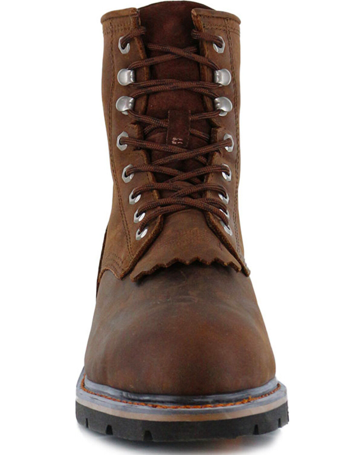 Image #4 - Cody James Men's 8" Mustang Lace-Up Kiltie Waterproof Work Boots - Composite Toe, Brown, hi-res