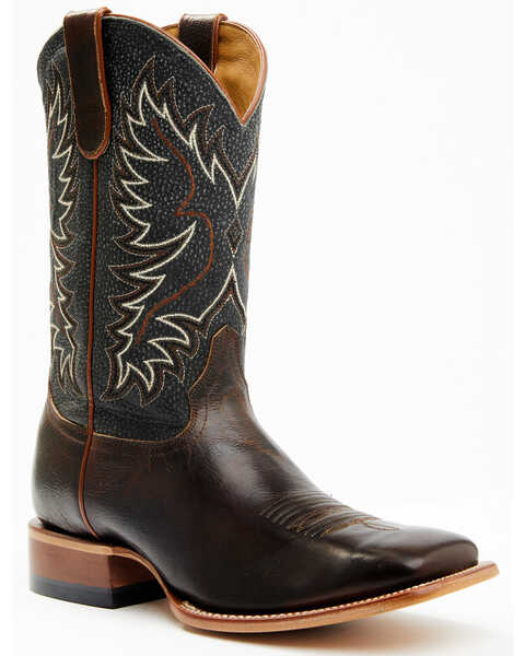 Cody James Men's Montana Western Boots - Broad Square Toe, Dark Brown, hi-res