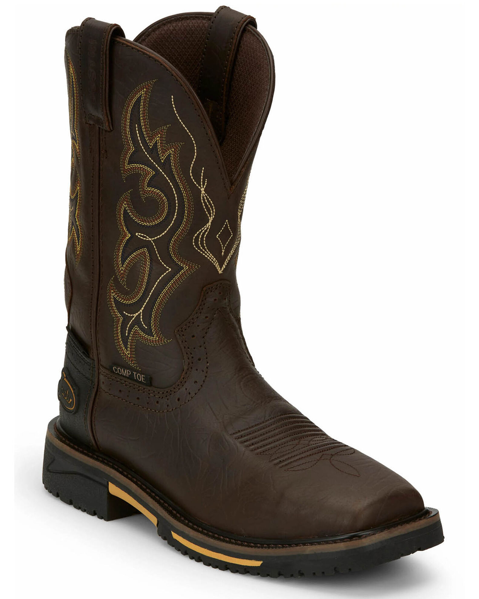 Justin Men s Joist Rustic Waterproof Western Work Boots