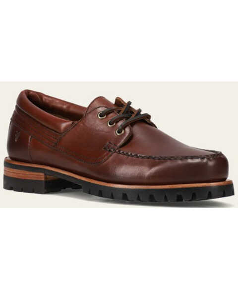 Image #1 - Frye Men's Hudson Camp Casual Shoes - Moc Toe, Cognac, hi-res