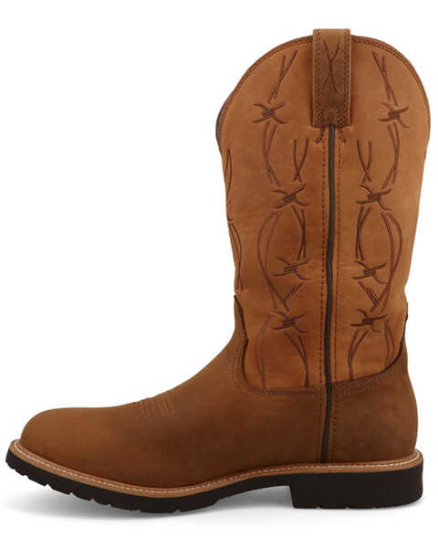 Image #3 - Twisted X Men's 12" Western Work Boots - Soft Toe, Taupe, hi-res
