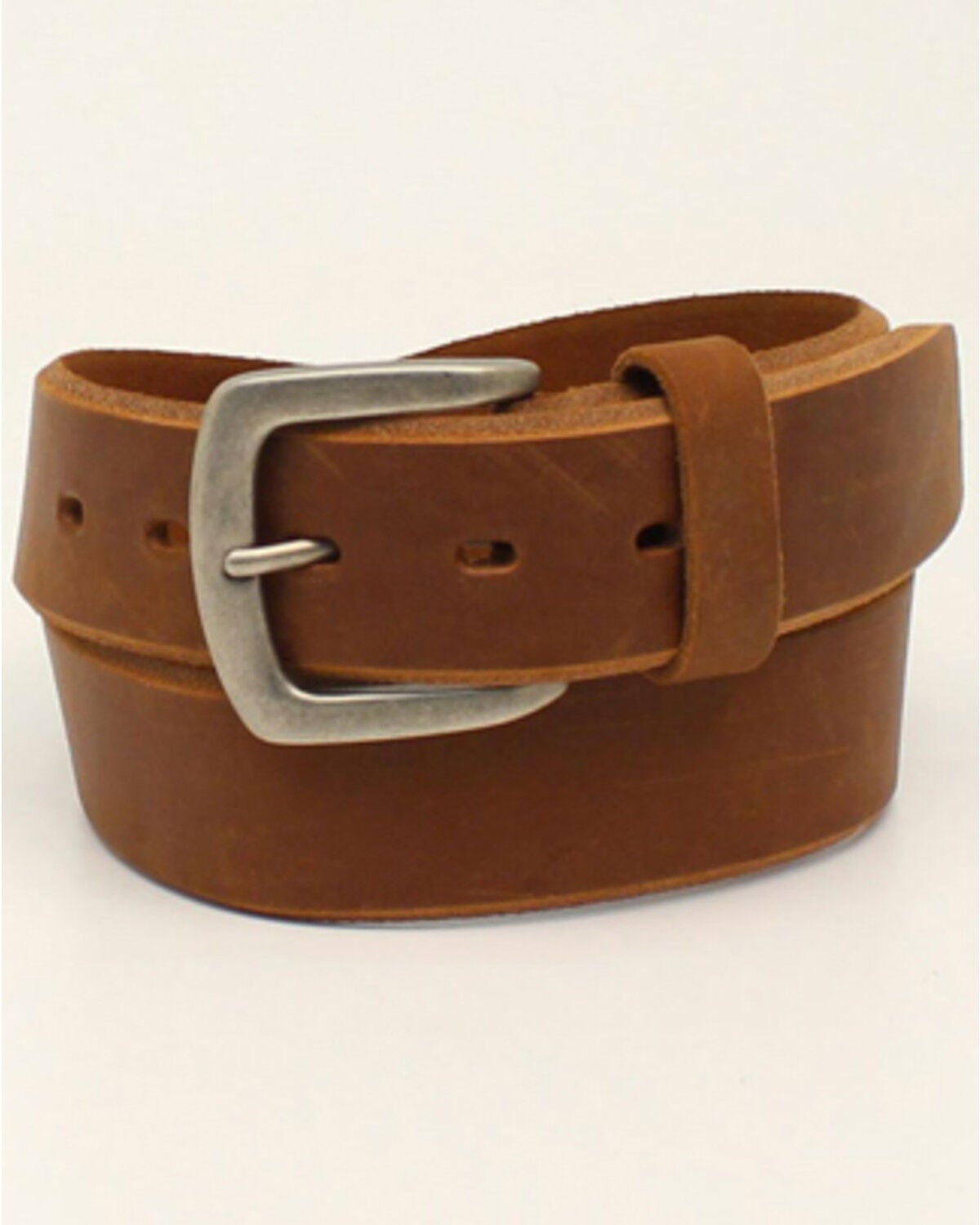 Ariat Men's Beveled Edge Western Belt, Medium Brown, hi-res