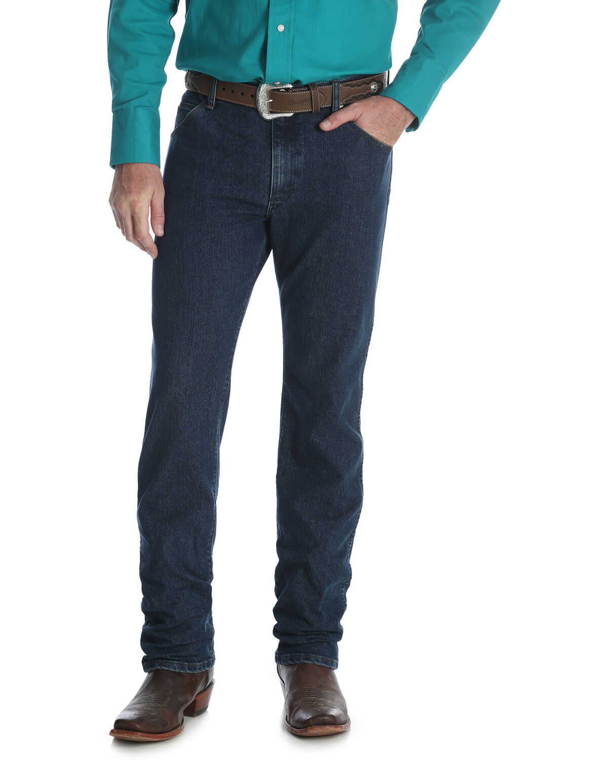 Image #2 - Wrangler Men's Midnight Rinse Premium Performance Cowboy Cut Slim Jeans - Big & Tall, Indigo, hi-res