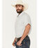 Image #2 - Cody James Men's Wild West Rhythms Southwestern Striped Print Short Sleeve Button-Down Stretch Western Shirt - Big, Tan, hi-res