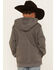 Ariat Boys' Southwestern Steer Head Logo Graphic Hooded Sweatshirt, Grey, hi-res