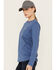 Image #3 - Ariat Women's Rebar Workman Reflective Flag Long Sleeve Tee, Navy, hi-res
