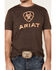 Image #1 - Ariat Men's Liberty USA Digi Camo Logo Short Sleeve T-Shirt , Brown, hi-res
