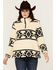 Image #1 - Roper Women's Southwestern Print Sherpa 1/4 Zip Pullover, Cream, hi-res