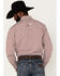 Image #4 - Cowboy Hardware Men's Six Star Print Long Sleeve Pearl Snap Western Shirt, Burgundy, hi-res