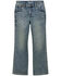 Image #2 - Wrangler Retro Little Boys' Medium Wash Bootcut Stretch Denim Jeans, Light Medium Wash, hi-res