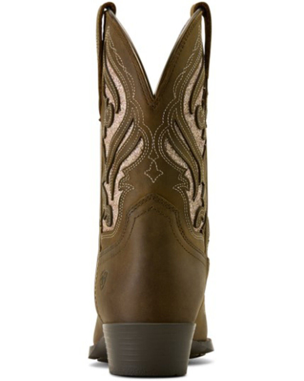 Image #5 - Ariat Girls' Fashion Bliss Inlay Western Boots - Snip Toe, Brown, hi-res
