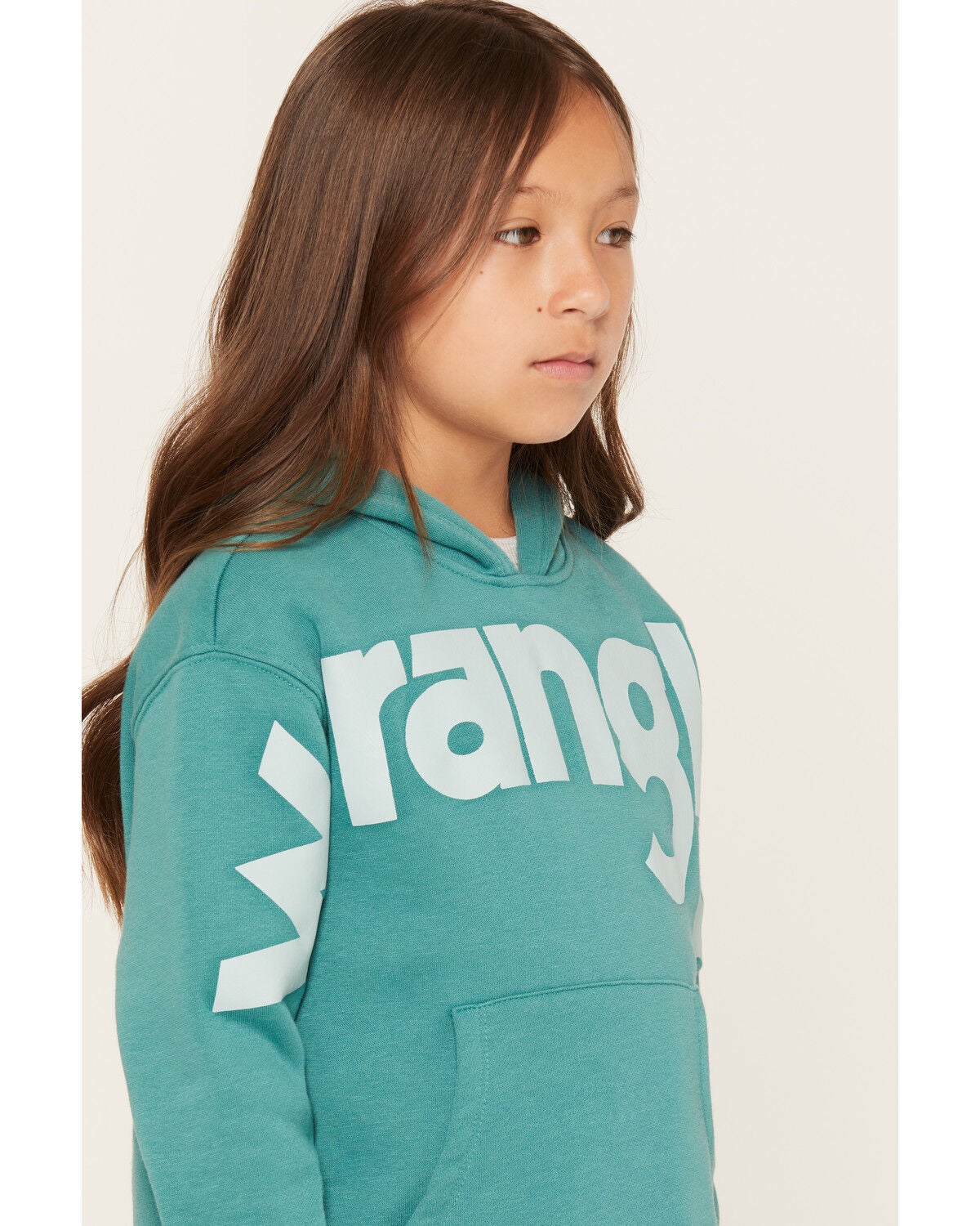Image #2 - Wrangler Retro Girls' Logo Hoodie, Turquoise, hi-res