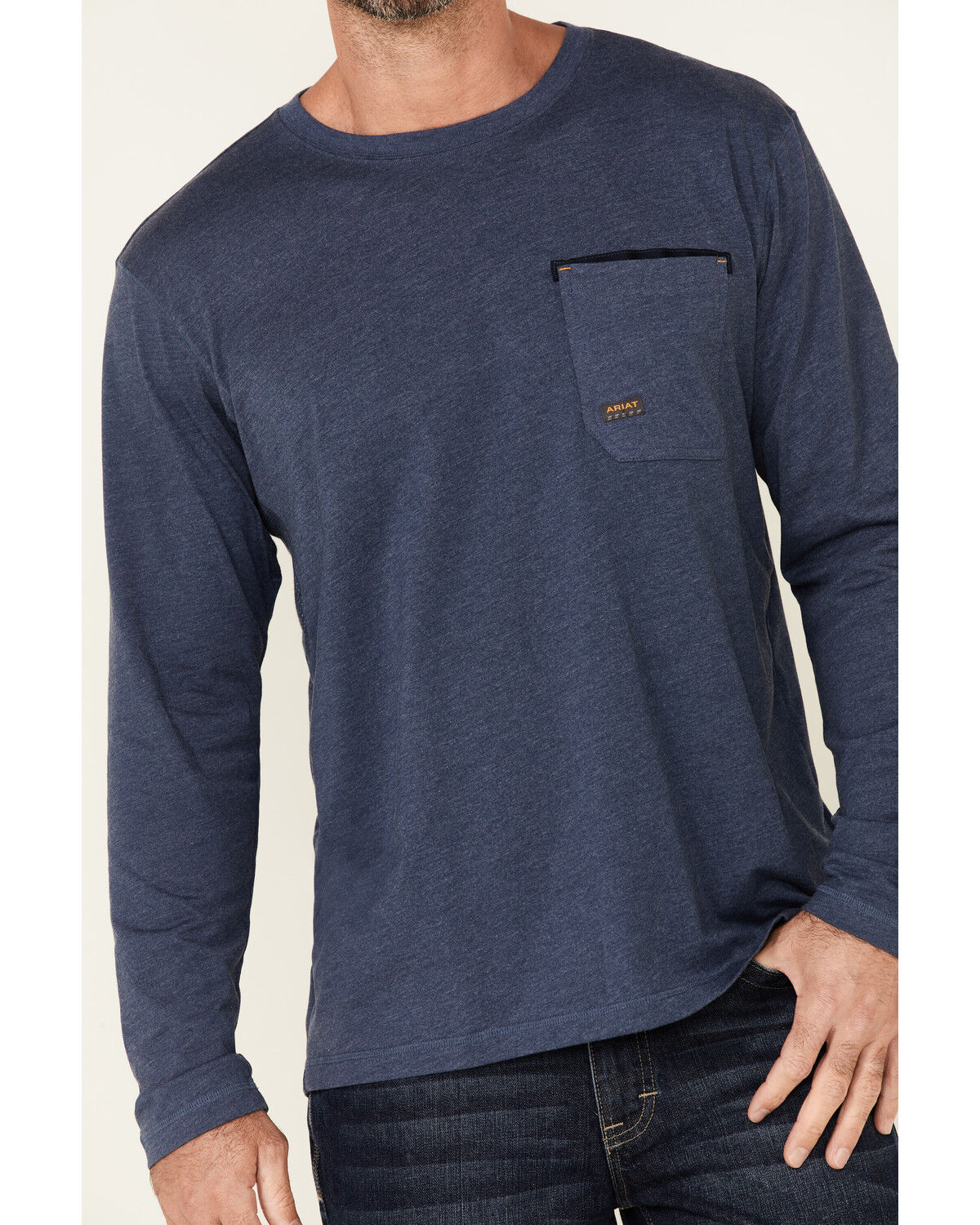 Image #3 - Ariat Men's Rebar Workman Full Coverage Graphic Long Sleeve Work T-Shirt, Slate, hi-res