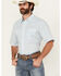 Image #1 - Wrangler Men's Plaid Print Short Sleeve Snap Western Shirt, White, hi-res