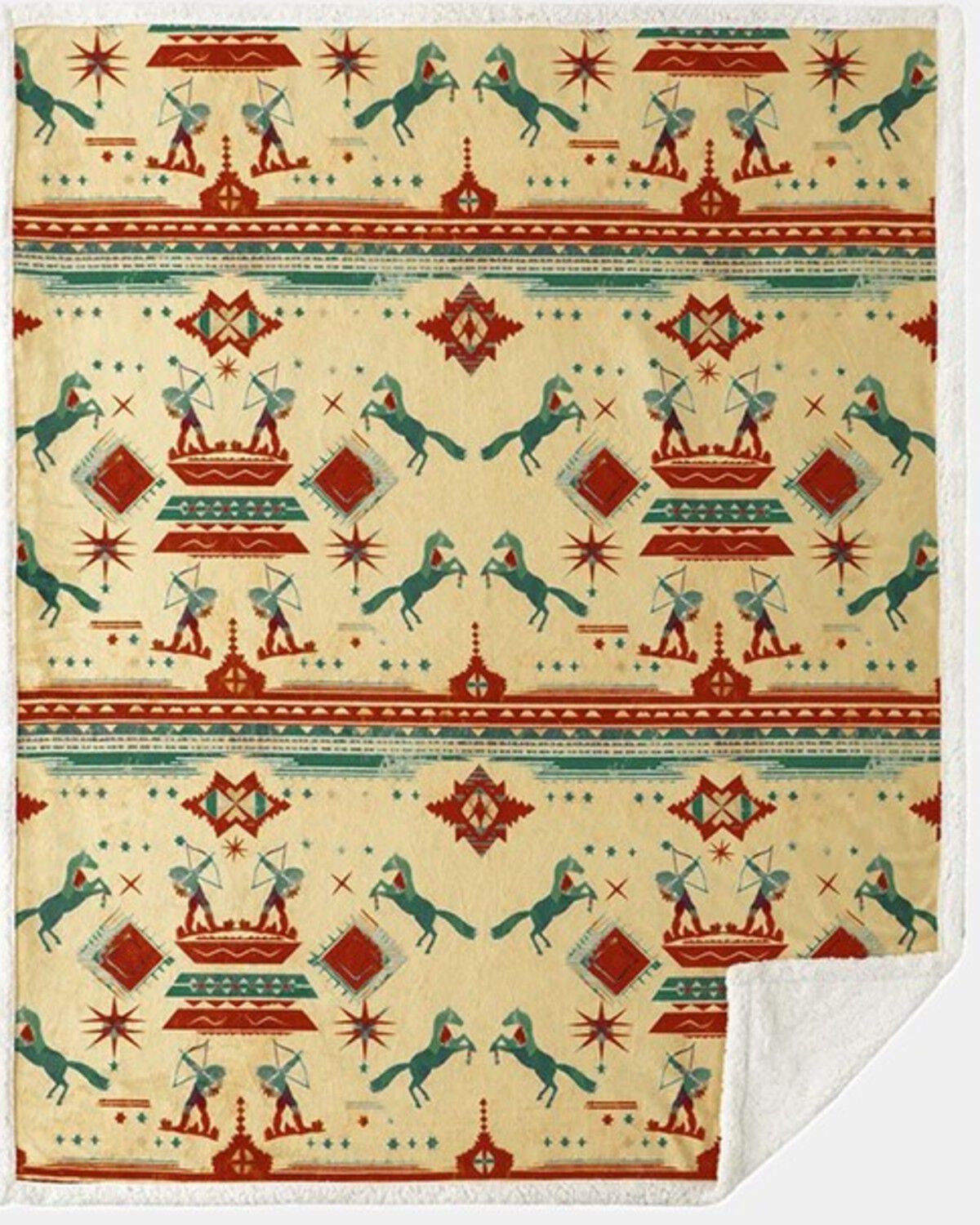 Image #1 - HiEnd Accents Arizona Campfire Sherpa Throw, Multi, hi-res