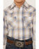 Image #3 - Ely Walker Boys' Textured Plaid Print Long Sleeve Pearl Snap Western Shirt, White, hi-res