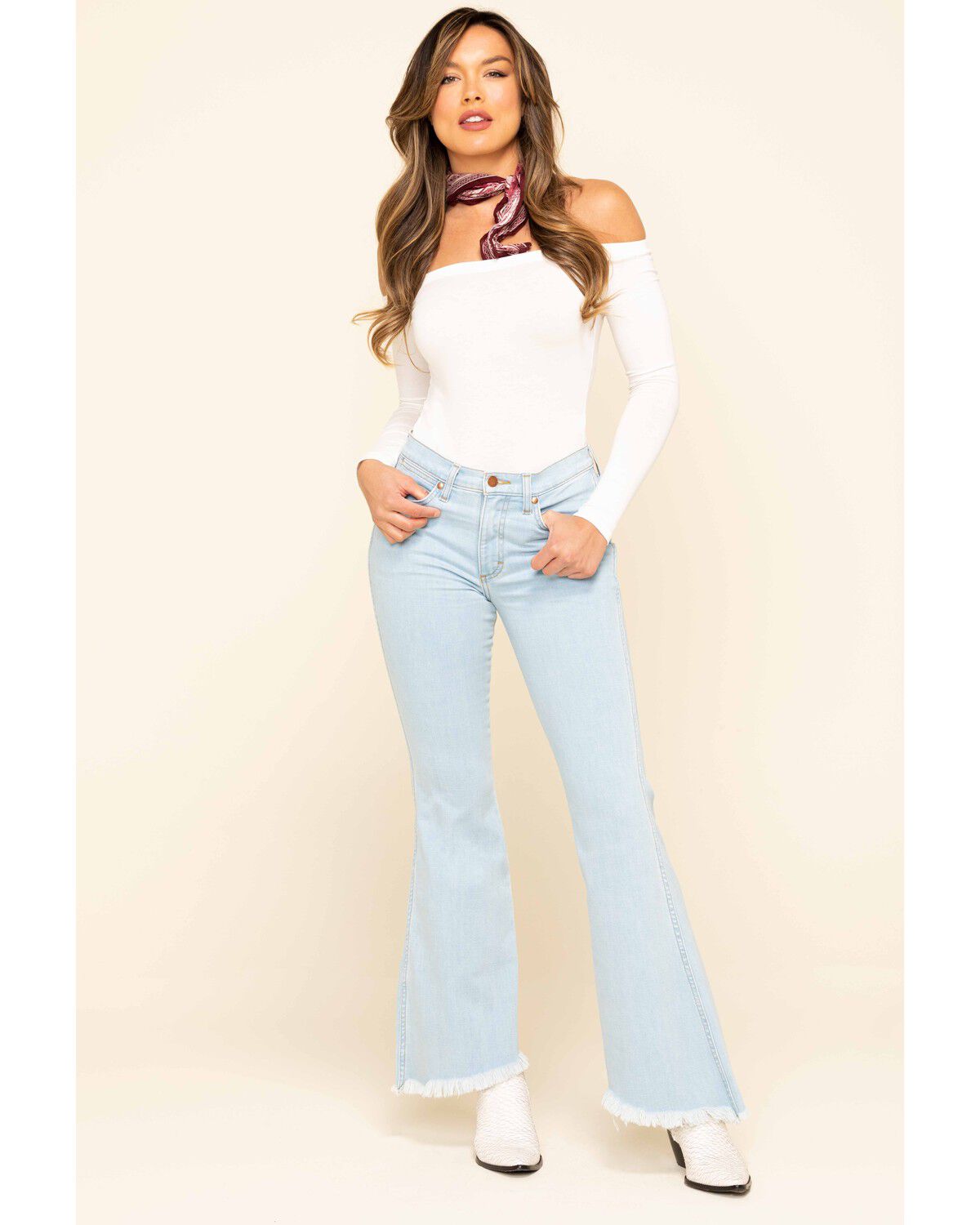 wrangler high waisted flare jeans