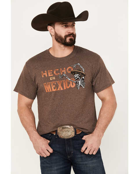 Moonshine Spirit Men's Hecho En Mexico Short Sleeve Graphic T-Shirt, Brown, hi-res