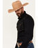 Image #2 - Wrangler Retro Men's Solid Long Sleeve Snap Western Shirt - Tall, Black, hi-res