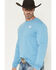 Image #2 - Cinch Men's Roped Logo Long Sleeve Graphic T-Shirt, Blue, hi-res