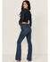 Image #1 - Shyanne Women's Celeste High Rise Bootcut Stretch Denim Jeans, Medium Wash, hi-res