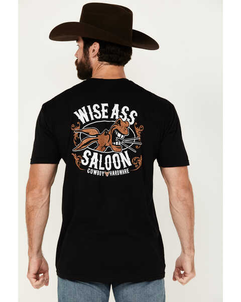 Cowboy Hardware Men's Wise Ass Saloon Short Sleeve T-Shirt, Black, hi-res