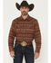 Image #1 - Cody James Men's Red Label Southwestern Print Long Sleeve Snap Flannel Shirt, Red, hi-res