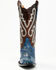 Dan Post Women's Exotic Ostrich Leg Western Boots - Snip Toe, Blue, hi-res