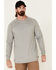 Image #1 - Ariat Men's FR Work Crew Long Sleeve T-Shirt, Silver, hi-res