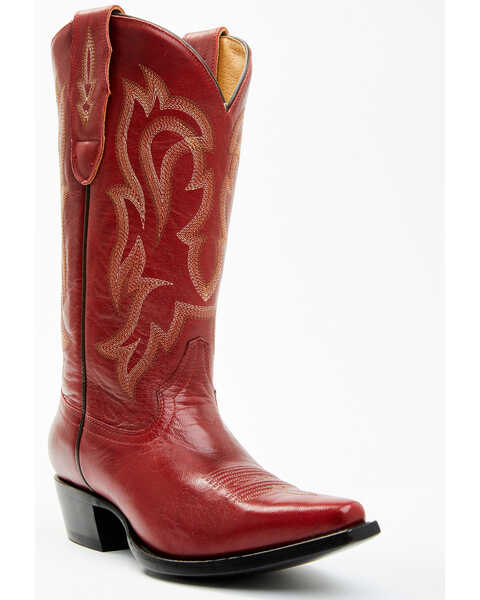 Shyanne Women's Lucille Western Boots - Snip Toe, Red, hi-res