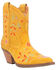Image #1 - Dingo Women's Sugar Bug Suede Fashion Booties - Round Toe, Yellow, hi-res