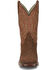 Image #4 - Justin Men's King Exotic Ostrich Western Boots - Broad Square Toe, Cognac, hi-res