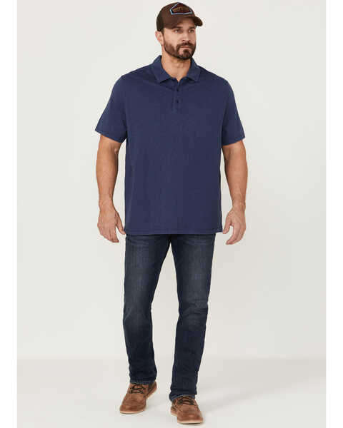Image #2 - Brothers and Sons Men's Solid Slub Short Sleeve Polo Shirt , Navy, hi-res