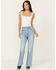 Levi's Premium Women's Light Wash 70s High Rise Stretch Flare Jeans , Light Wash, hi-res