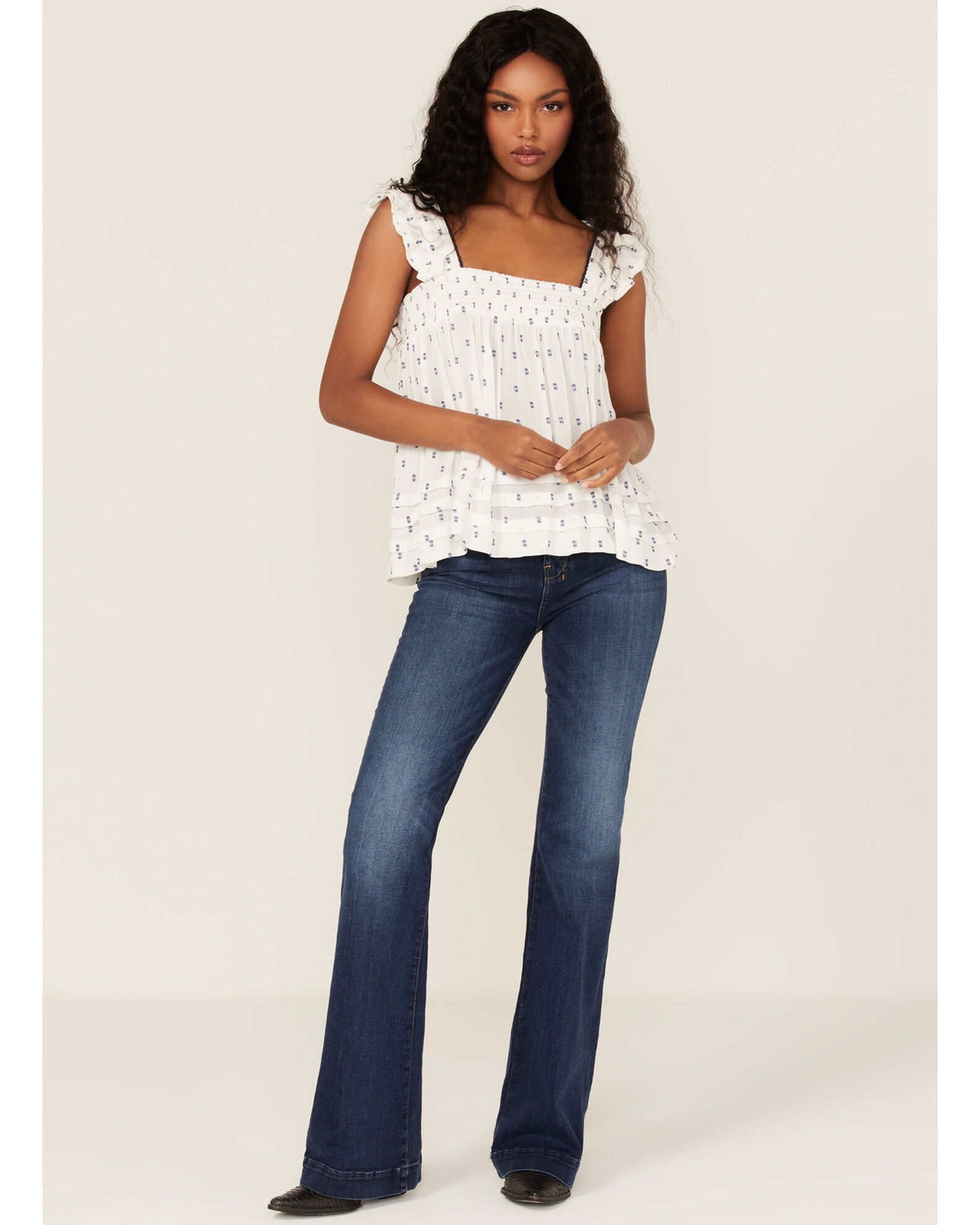 Band of the Free Women's Echo Ruffle Babydoll Top | Sheplers