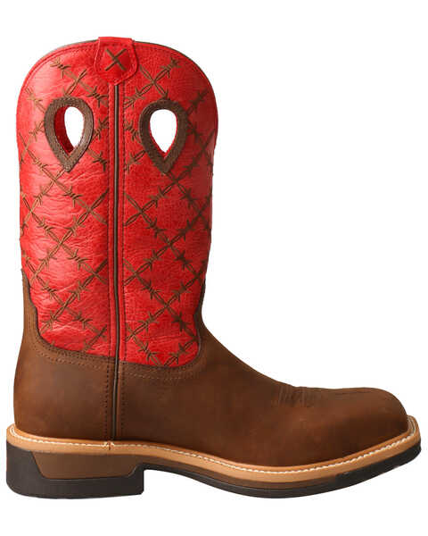 Image #3 - Twisted X Men's Lite Western Work Boots - Alloy Toe, Brown, hi-res