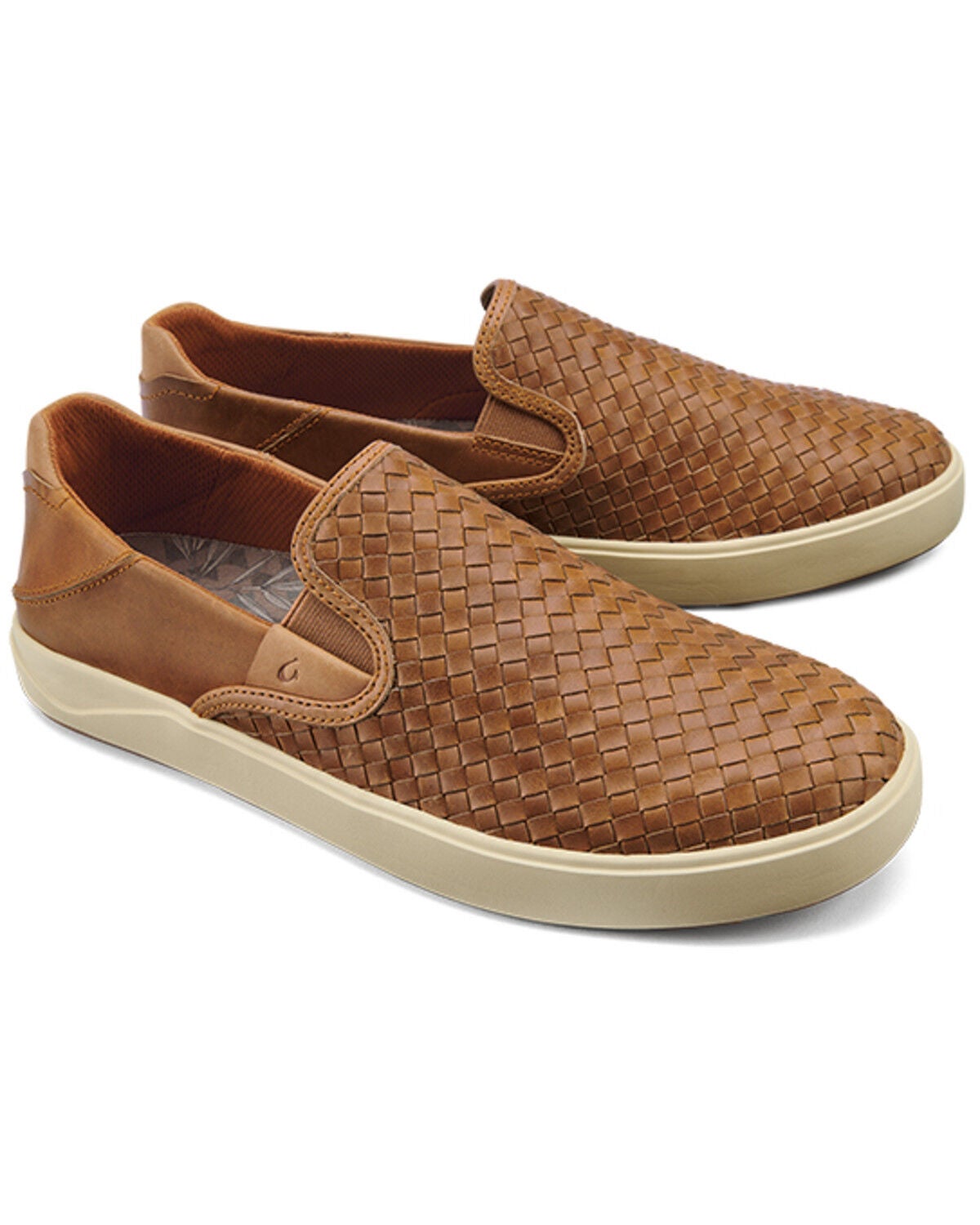 OluKai Men's Lae'ahi Lauhala Casual Shoes, Brown, hi-res