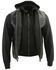 Image #2 - Milwaukee Leather Men's Leather Concealed Carry Vest with Reflective Skulls and Removeable Hoodie, Black, hi-res