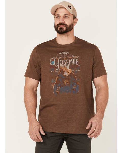 Image #1 - Brothers and Sons Men's Brown Yosemite Bear Graphic Short Sleeve T-Shirt , Brown, hi-res