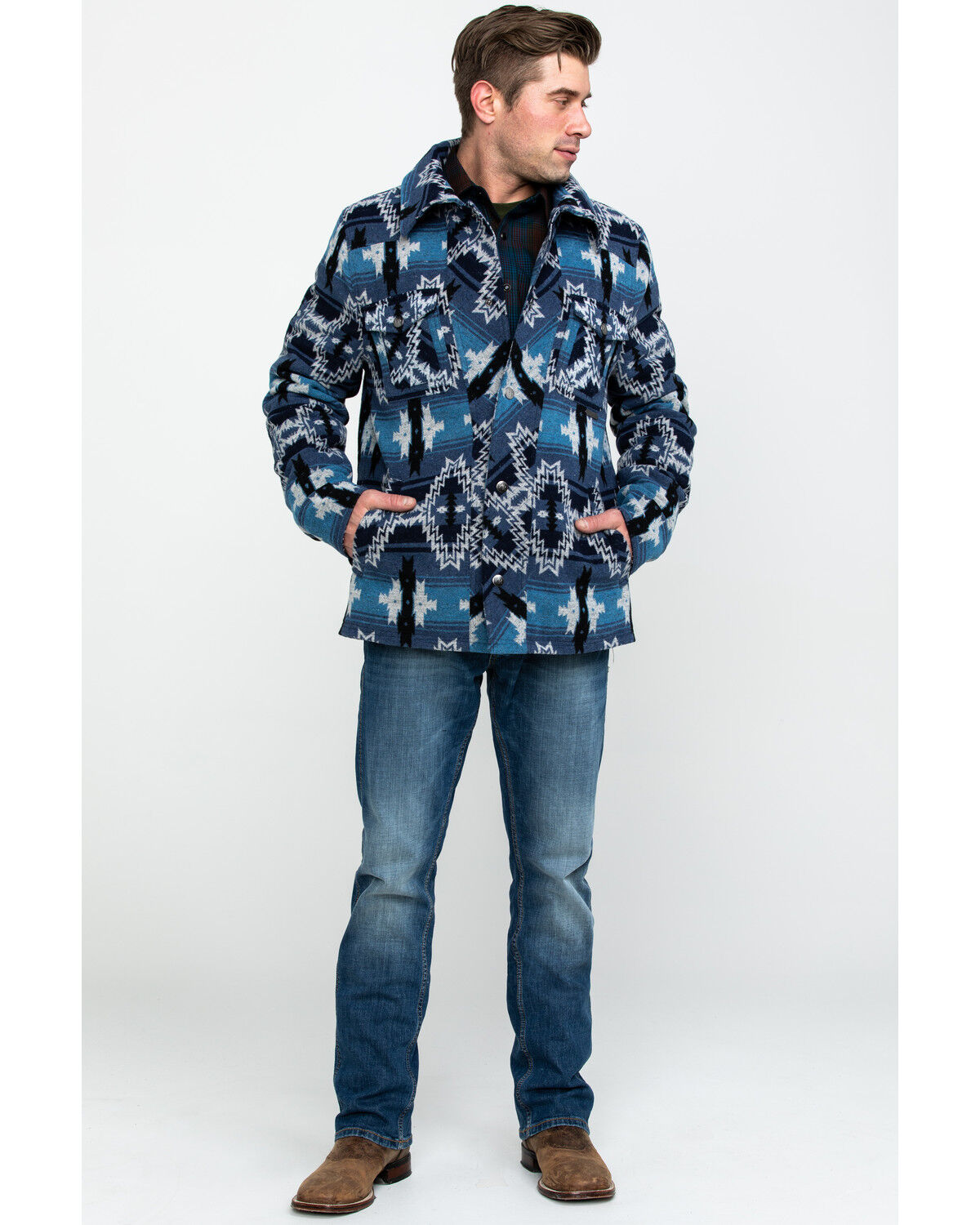 mens aztec wool jacket