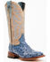 Tanner Mark Women's Bluebonnet Western Boots - Broad Square Toe, Blue, hi-res