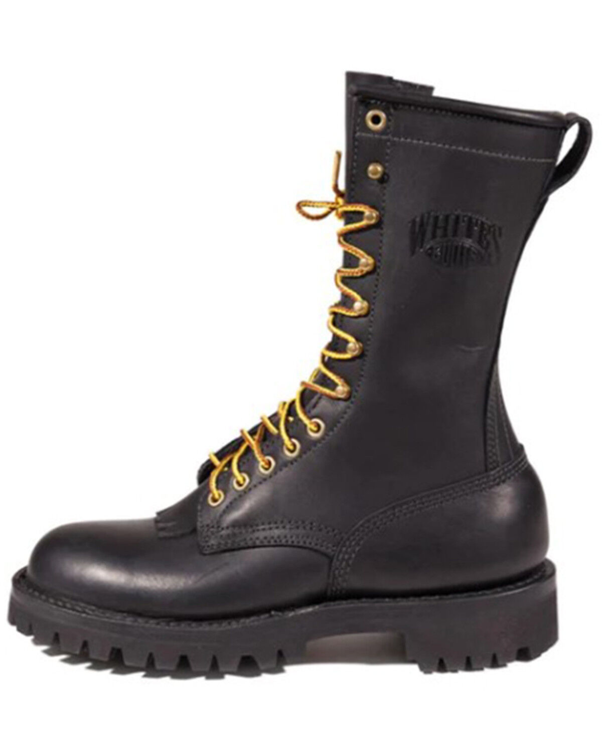 Image #1 - White's Boots Men's Smokechaser 10" Lace-Up Work Boots - Soft Toe, Black, hi-res