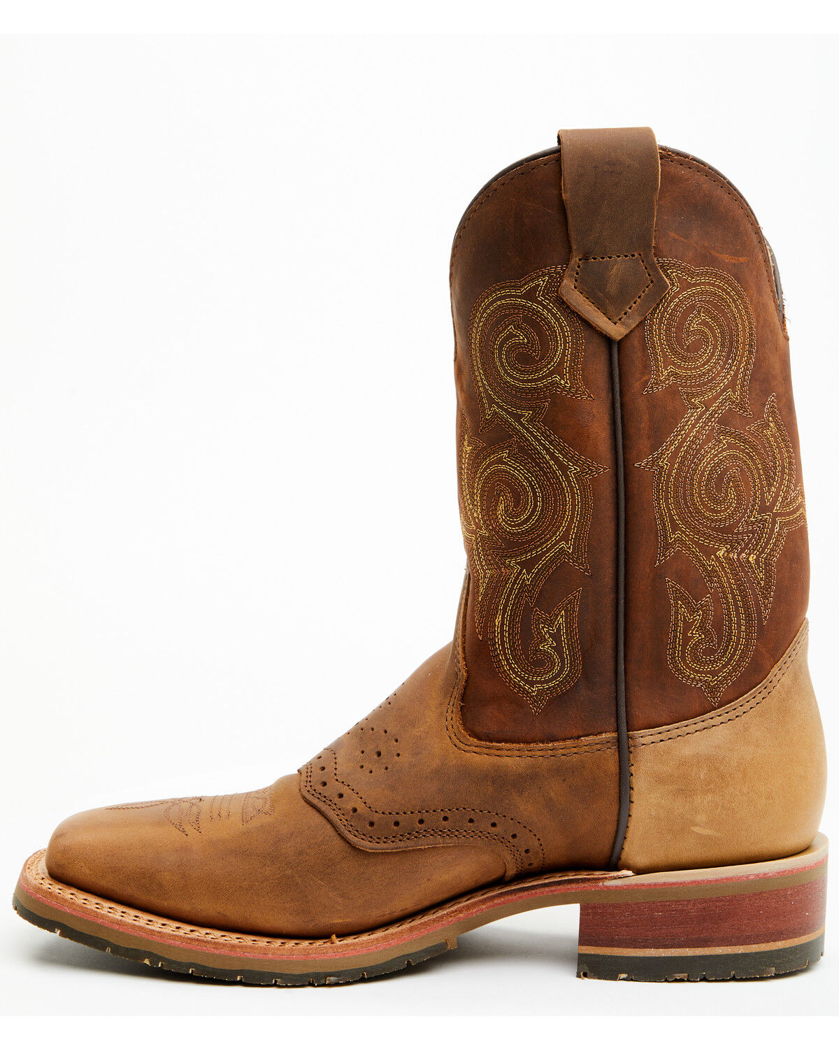 Image #3 - Double H Men's Boot Barn Exclusive 11" Domestic I.C.E™ Saddle Vamp Western Boots - Broad Square Toe, Brown, hi-res