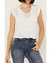 Image #3 - Revel Women's Sleeveless Crochet Tank Top, White, hi-res