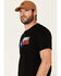 Rock & Roll Denim Men's Texas Flag Logo Graphic T-Shirt , Black, hi-res