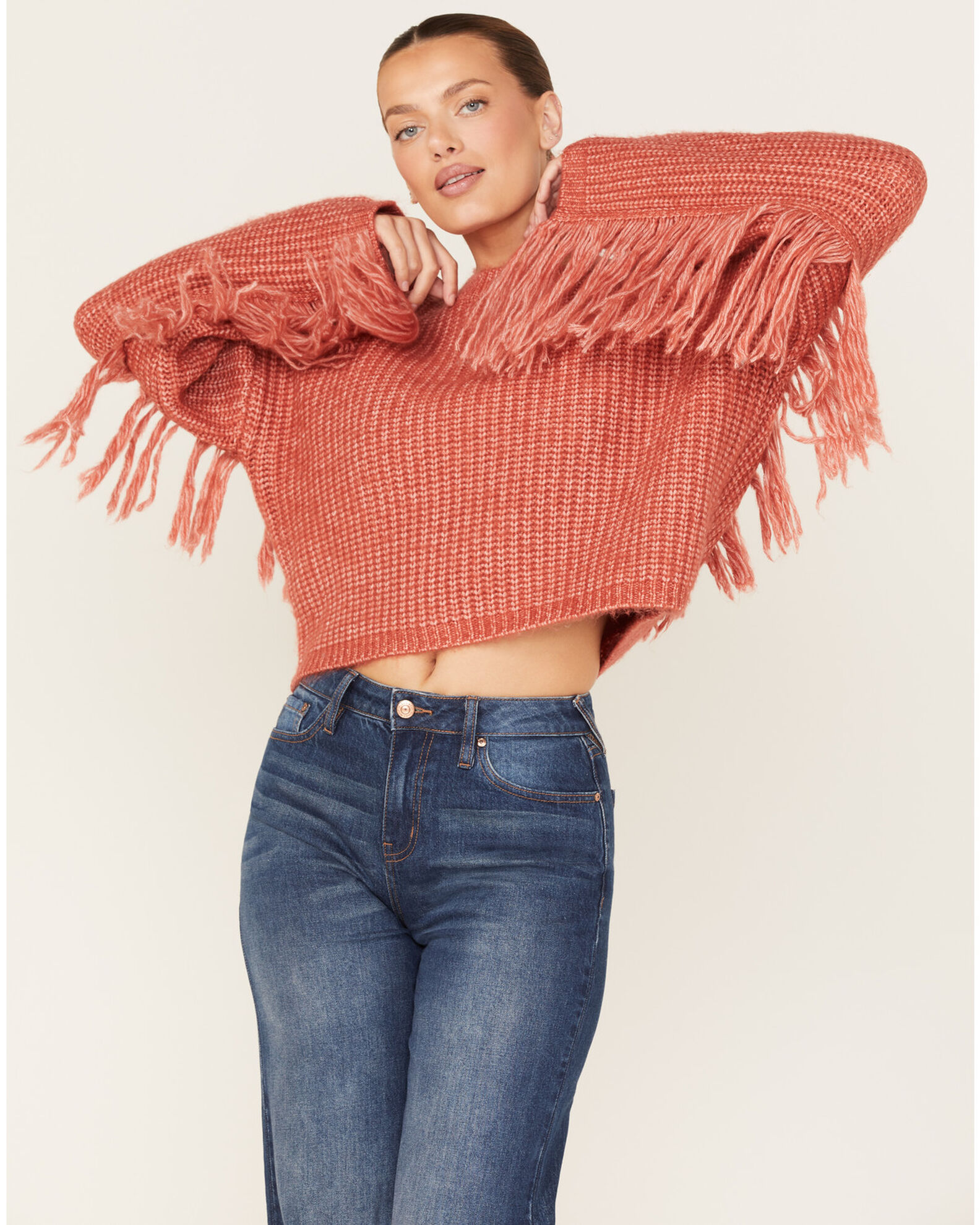 Womens fringe sweater discount