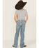 Image #4 - Ariat Girls' Amora Medium Wash Bootcut Denim Jeans, Blue, hi-res