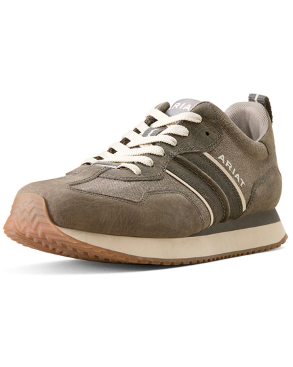 Image #1 - Ariat Men's Ranch Runner Hippopotamus Print Casual Shoes - Round Toe, Grey, hi-res