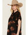 Image #2 - Ariat Women's Badland Buffalo Print Short Sleeve Button-Down Shirt, Black, hi-res